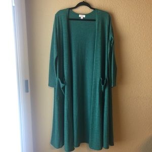 Lularoe Teal Sarah Cardigan Large